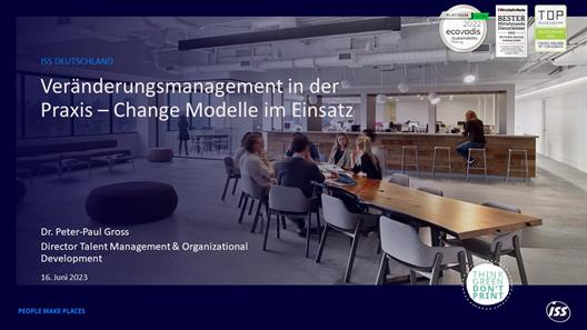 Titelblatt Präsentation von Peter-Paul Gross, Director Talent Management & Organizational Development bei ISS Deutschland